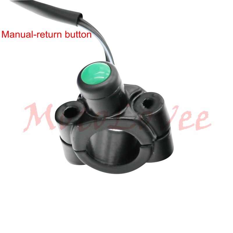Motolovee universal motorcykel afbrydere aluminium styr mount forlygte power start kill fog light knap: Grøn suo