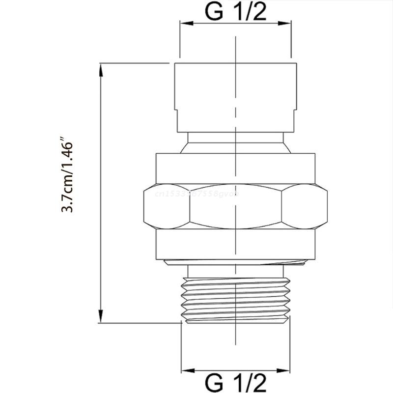Bathroom Shower Arm Joint Copper Shower Adapter Connector Ball Joint for Tub Angle Adjustable Swivel Shower Arm Adapter