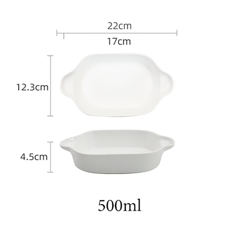 FANCITY-bandeja de cerámica para hornear arroz al horno, horno microondas para el hogar, queso, cena: 1
