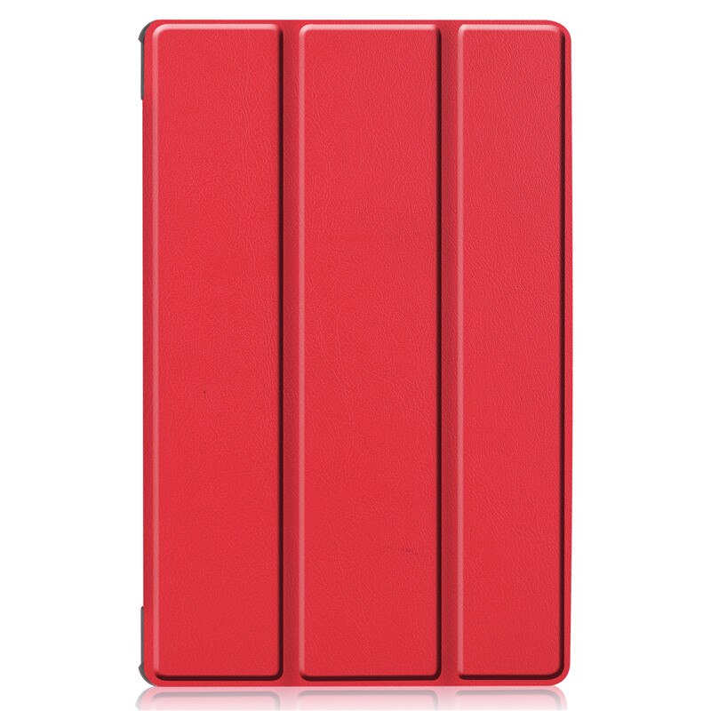 Samsung Galaxy Tab S6 Lite 10.4 Case - Magnetic Stand Cover - PU Leather + Hard PC - Shockproof & Anti-Dust: Red
