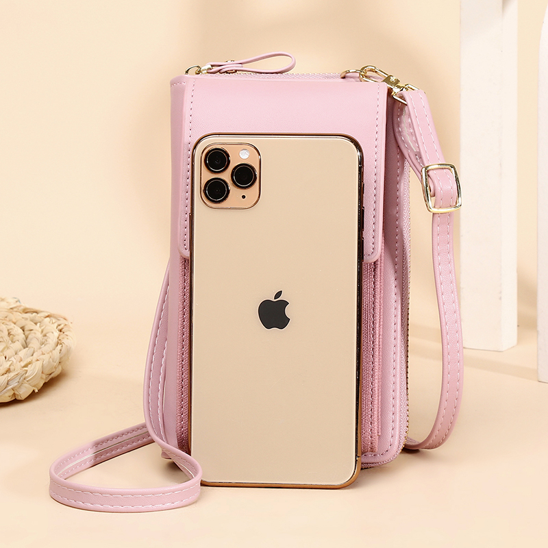 Vrouwen Messenger Bag Mobiele Telefoon Schouder Portemonnee Kleine Pu Lederen Crossbody Hangen Zakken Voor Dames Kaarthouder Portemonnee vrouwelijke
