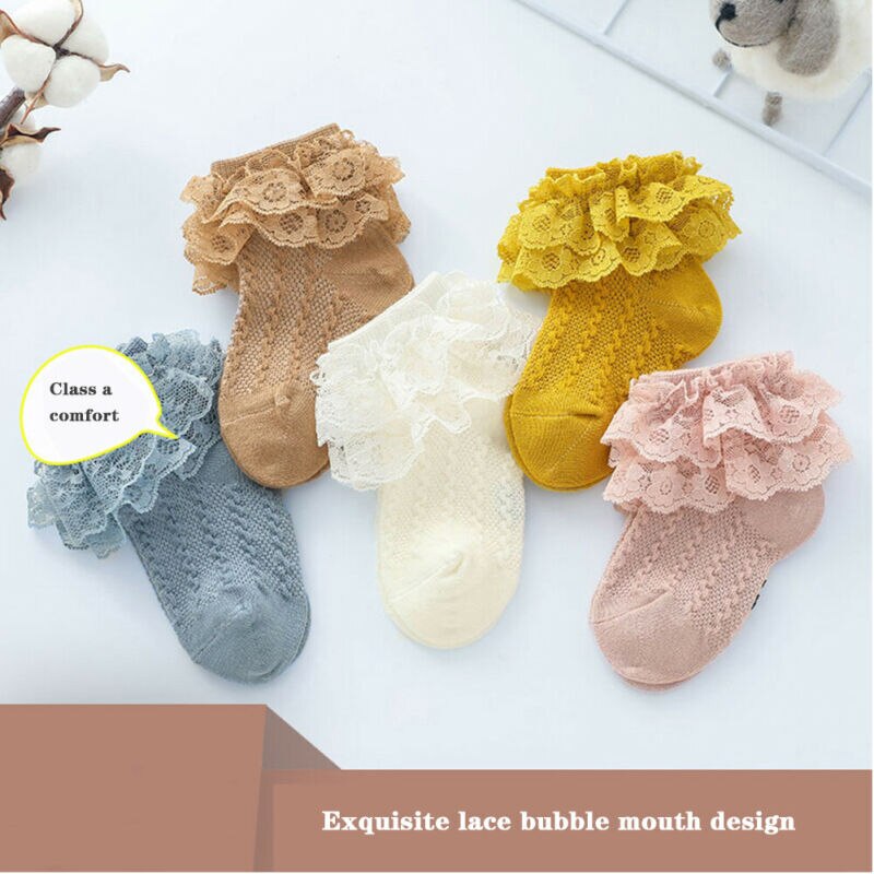 Baby Sokken Solid Bow Lace Stroken Kant Baby Meisjes Mooie Jongen Meisje Unisex Baby Korte Warm Enkelsokken V Stroken trim Kant Korte
