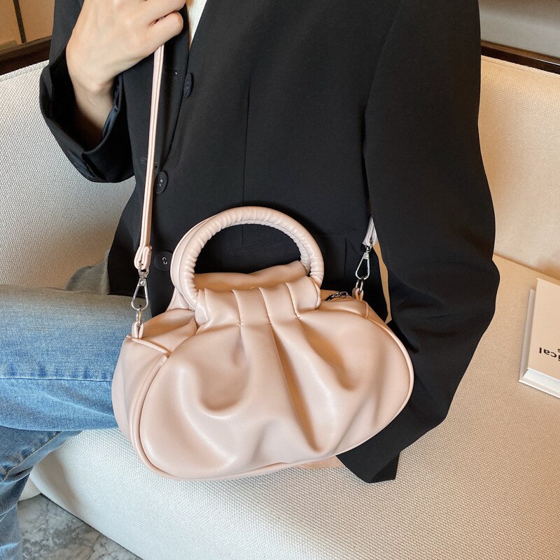Borsa da donna a tracolla monospalla portatile in stile occidentale per tutte le partite: Colore rosa