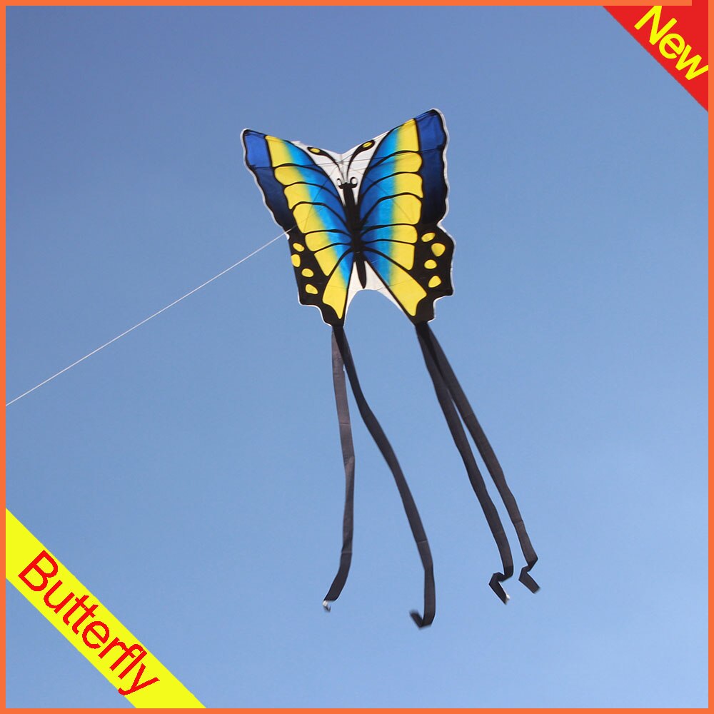 pink blue lovely butterfly kite for kids children audlts with long tails outdoor animal single line cartoon kites