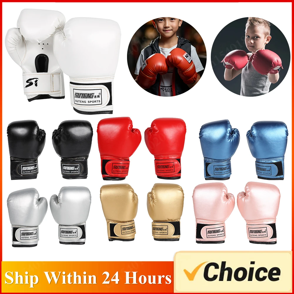 Guantes de boxeo para niños, manoplas de entrenamiento para golpear, Kickboxing, Lucha, Fitness, Protector de mano para niños de 3 a 12 años