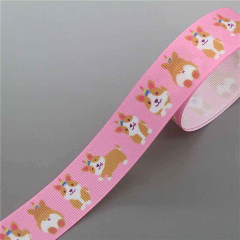 Dhk 7/8 ''5yards Hond Gedrukt Grosgrain Lint Accessoire Hairbow Hoofddeksels Decoratie Diy Oem E1892: 12711