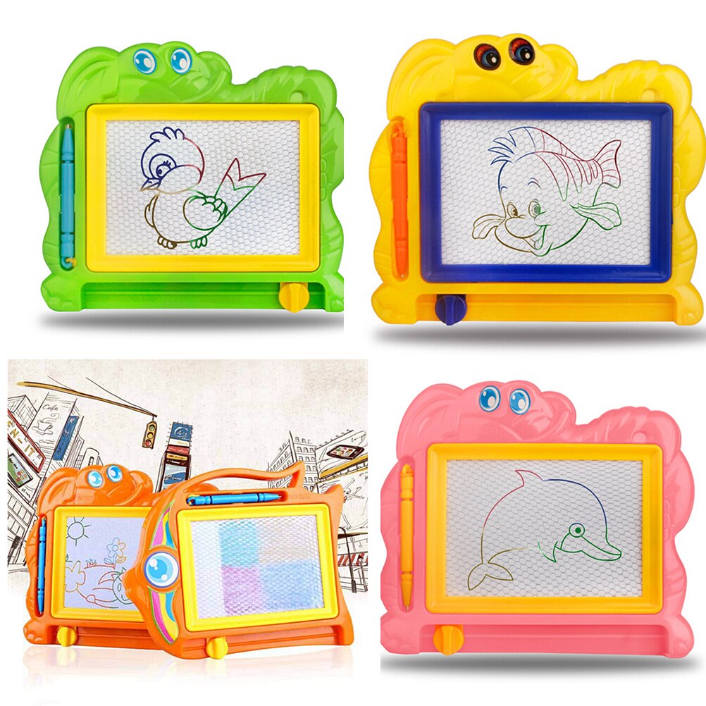 1 stks Leren & Onderwijs Speelgoed Hobby voor kids kinderen schrijven doodle stencil schilderen magnetische tekentafel set 14.7*12.8 cm