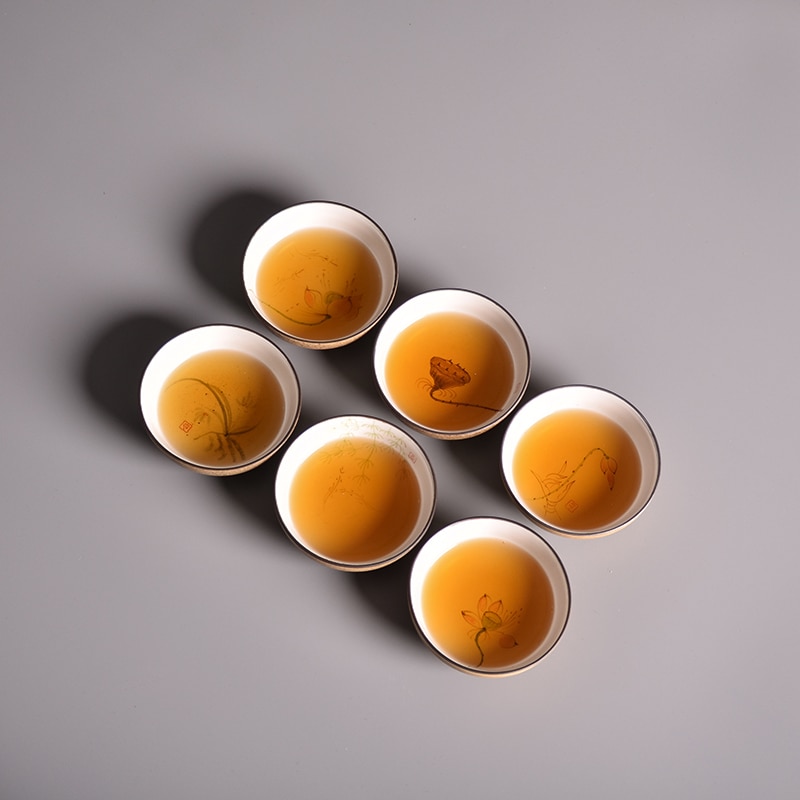 Tangpin keramisk tekopp til puer håndmalte tekopper porselen kinesisk kung fu kopp 45ml