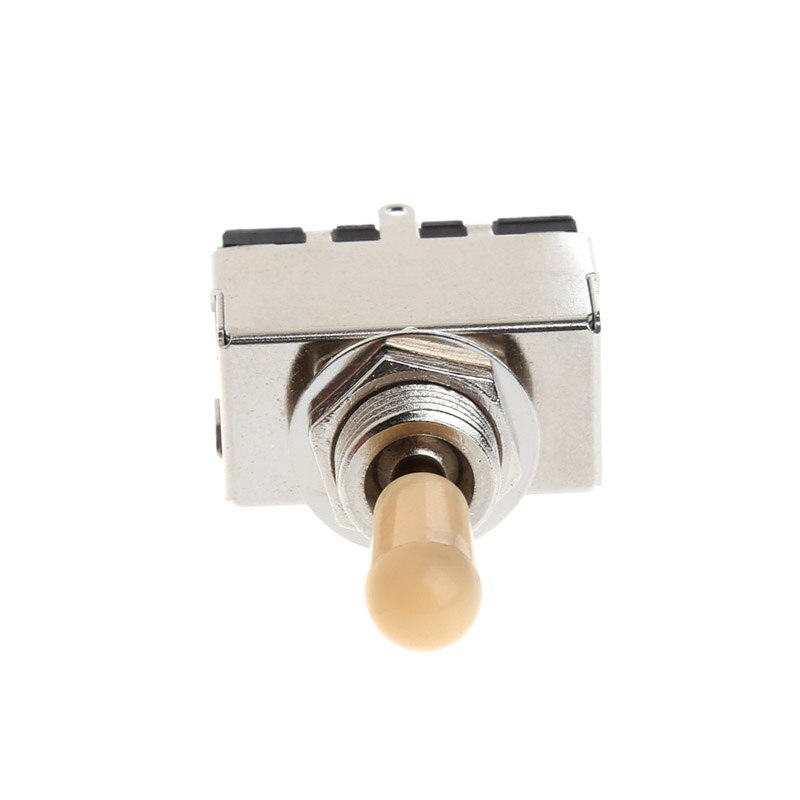 3 Way Closed Toggle Switch Box Style Chrome For Electric Guitar Cream Knob 652D
