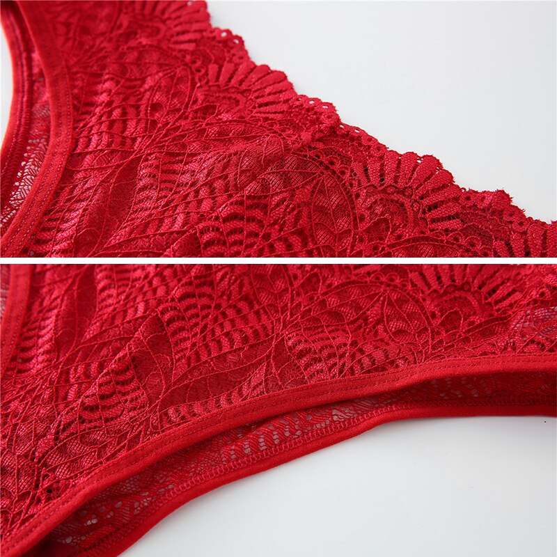 BANNIROU 3pcs Sexy Lace Women&#39;s Panties Sexy Briefs Underwear For Women Female Underpants Solid Mid-Rise Ladies Intimates 2022