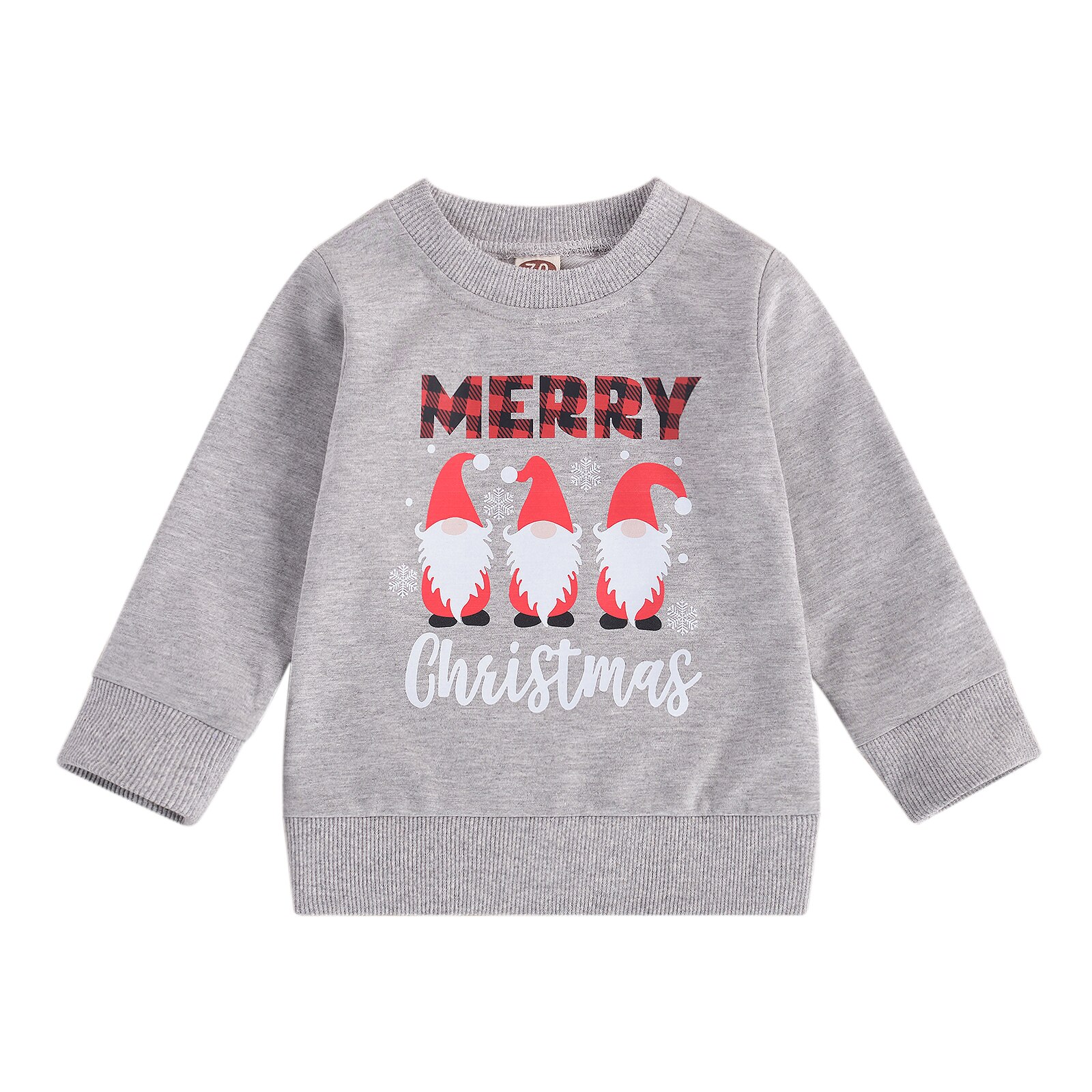 Emmababy Winter Xmas 0-4Y Peuter Kids Baby Meisje Jongen 3 Kerstman Vrolijk Kerstfeest Sweatshirt Lange Mouwen Brief Print: B / 4T