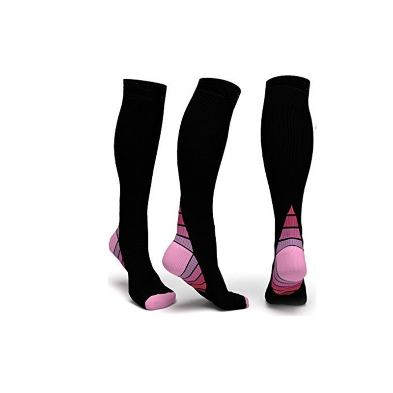 Universal Lange Sport Socken Männer Kompression Nylons Anti Slip Fußball Fußball Spiel Männlichen Weibliche Code Frau: Rosa / S/m