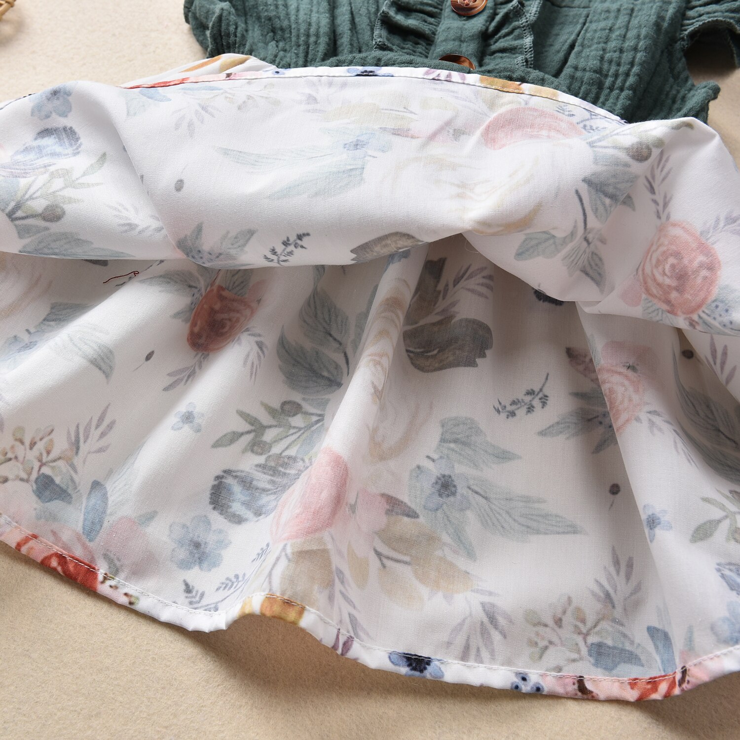 Toddler baby pige prinsesse kjole vintage blomstermotiver blonder halter fest kjoler sommer tøj