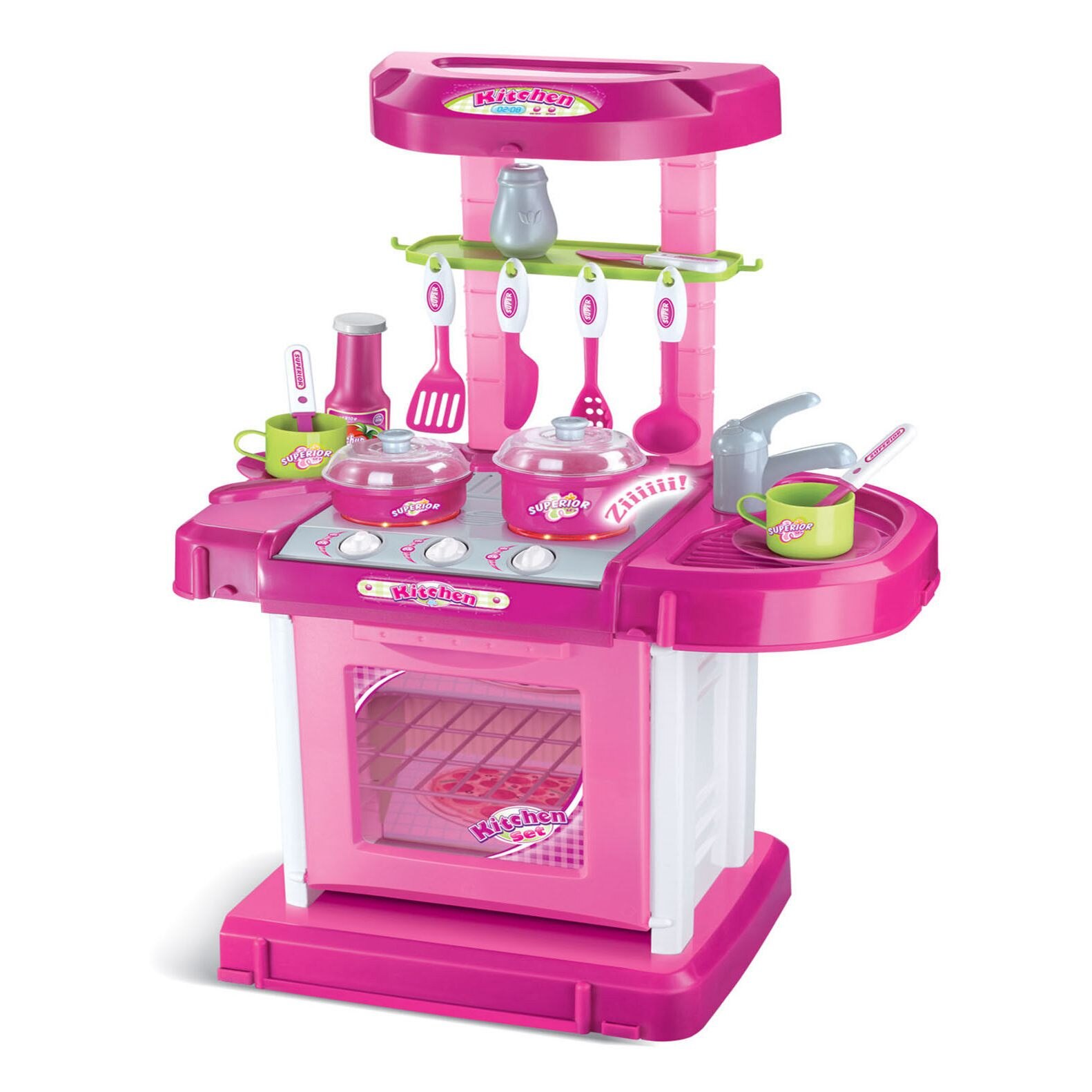 1einstellen Tragbare Elektronische freundlicher freundlicher Küche Kochen Mädchen Spielzeug Herde Spielen einstellen Für Baby vorgeben Spielen Spielzeug Geburtstag