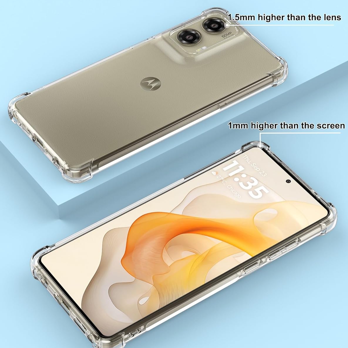 Capa protetora de tpu com airbag à prova de choque para motorola moto gg stylus power 5g g play.