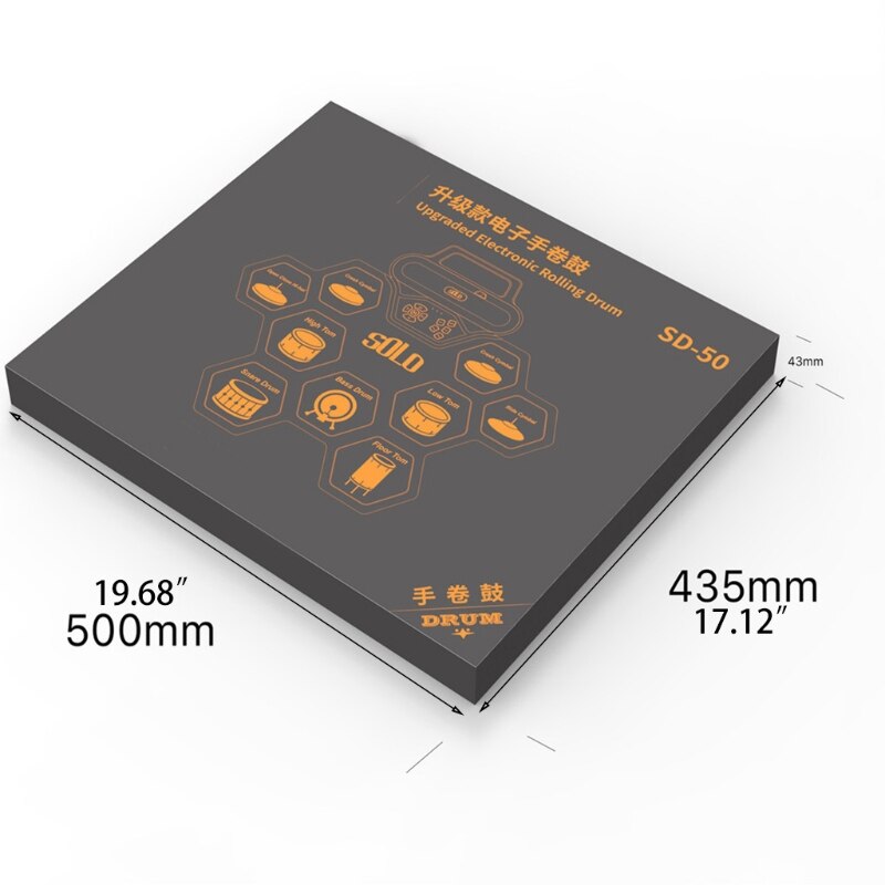 Electric Drum Set for Beginners kids, Digital Portable & Roll up Practice Drum Pads Midi Drum kit with Headphone Jack P