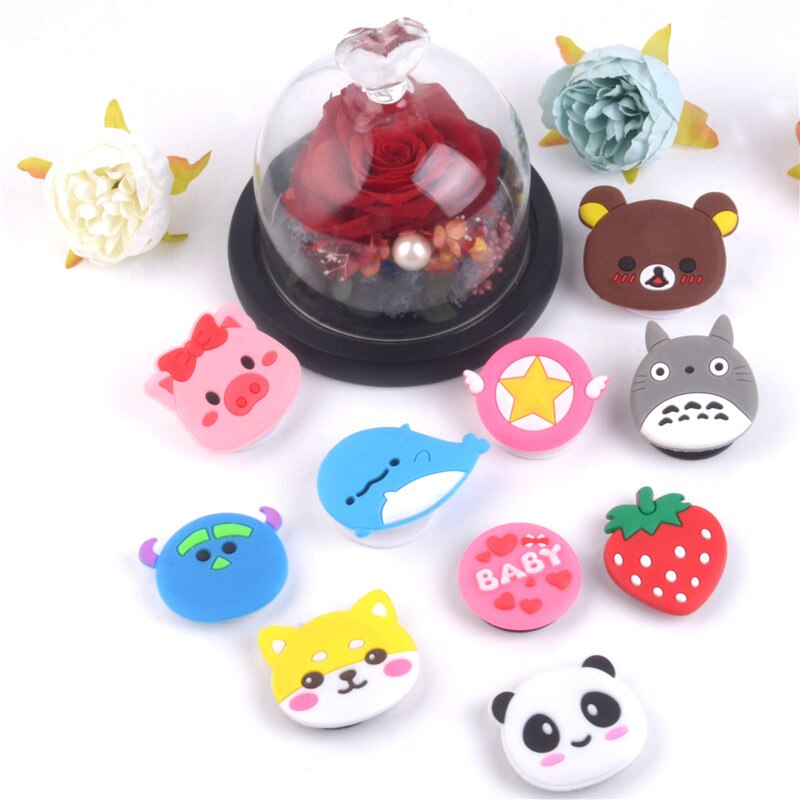 chat mignon dessin animé mobile anneau telephone portable porte carte accessoires telepsupport pour téléphone universel Coloré Téléphone Portable Accessoire Support Support Extensible Téléphones Poignée de Support