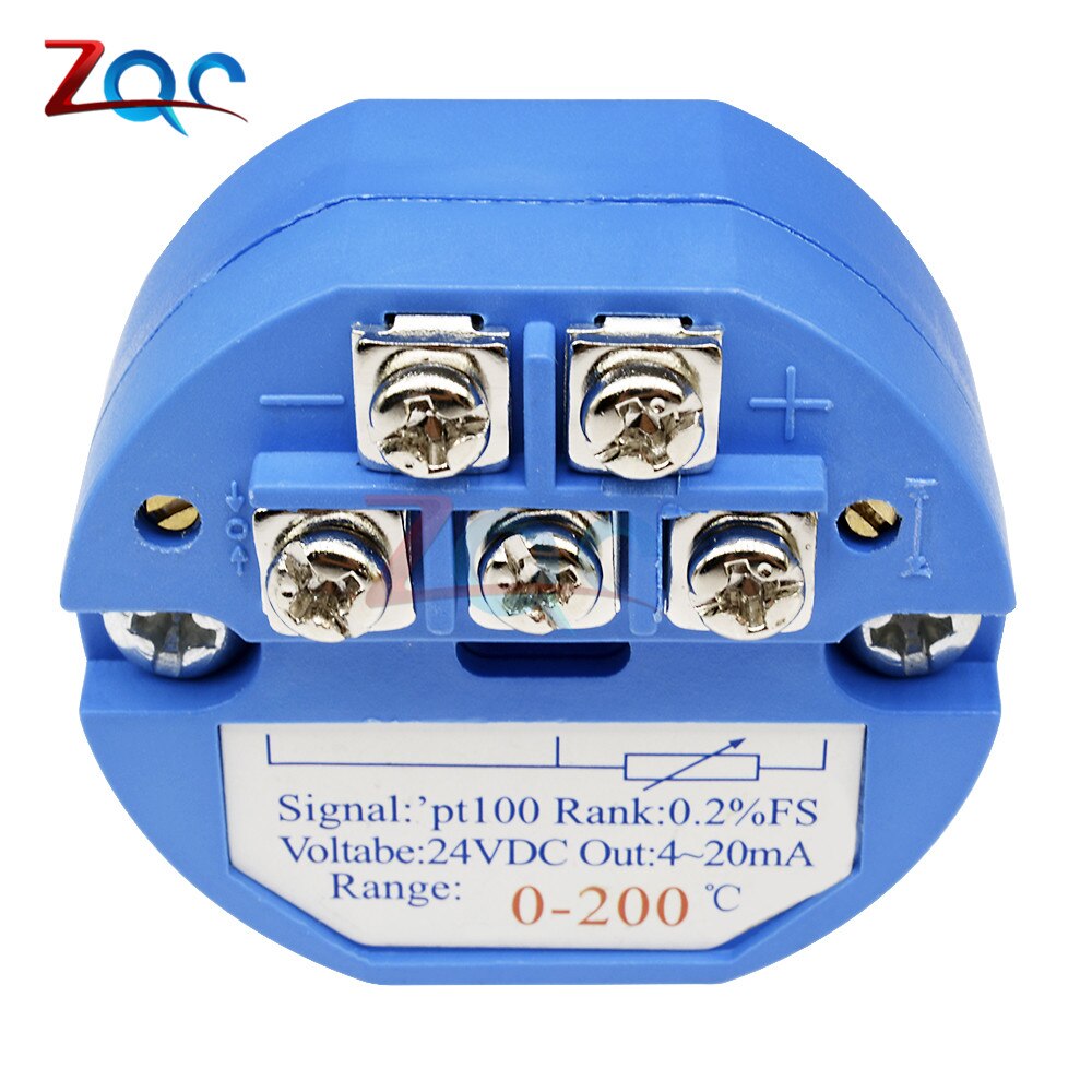 RTD PT100 Temperature Sensor Transmitter DC 24V 0-200 Degree Range Temperature Sensors