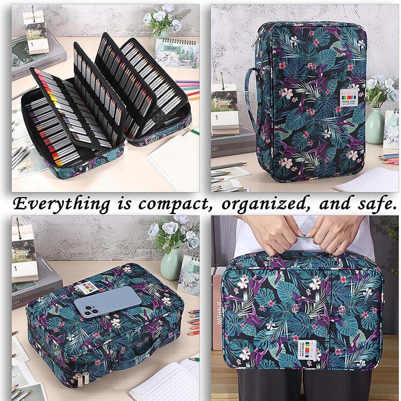 Trousse à crayons à 300 fentes, fournitures scolaires, sac à stylos de grande capacité, boîte de rangement de papeterie pour filles, pochette d'art, accessoires