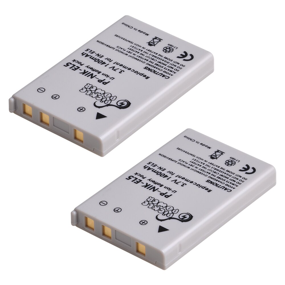 Batería EN-EL5 EL5 ENEL5 para cámara, Cargador USB LED para Nikon Coolpix P530, P520, P510, P100, P500, P5000, P5100, P6000, 3700, 4200: 2 battery