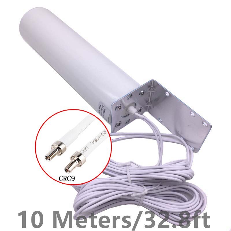 5m 10m wifi ekstern router antenne 4g lte sma 12 dbi omni antenne 3g ts9 dobbelt kabel crc 9 til huawei  b315 e8372 e3372 zte routere: 10m crc 9 stik