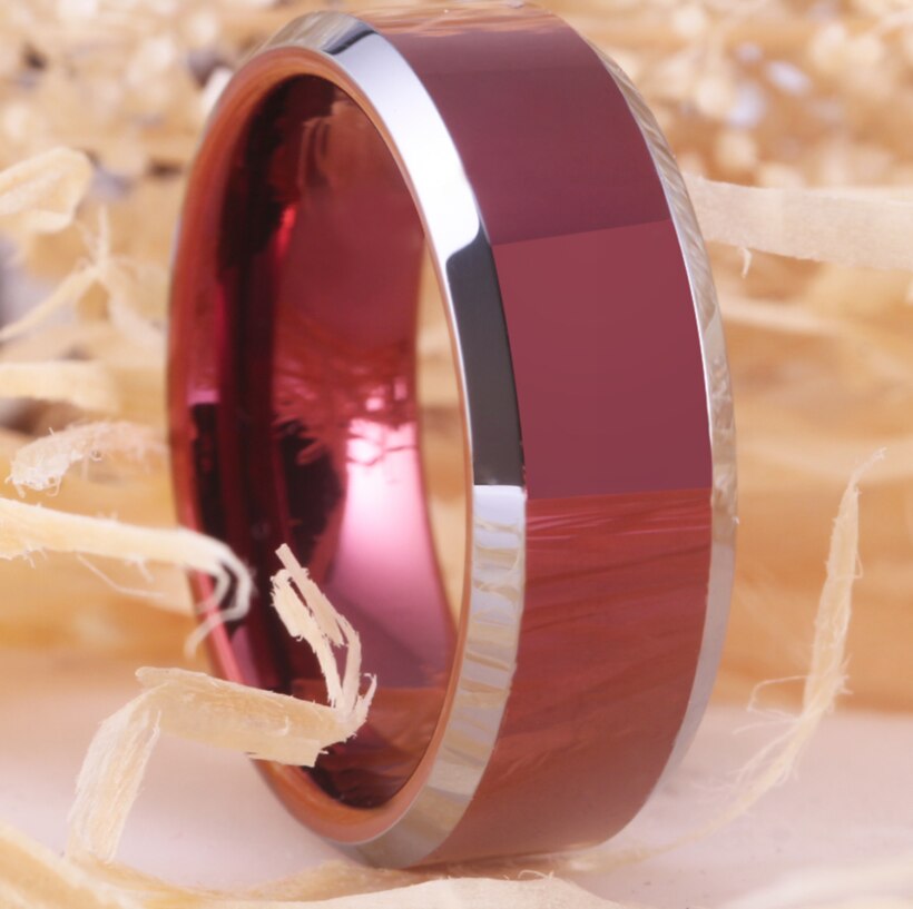 Klassische rot Wolfram Ringe Neue Ring Für Männer Hochzeit Jahrestag Ringe Für Frauen Klassische herren Ring verrotten Wolfram Ring
