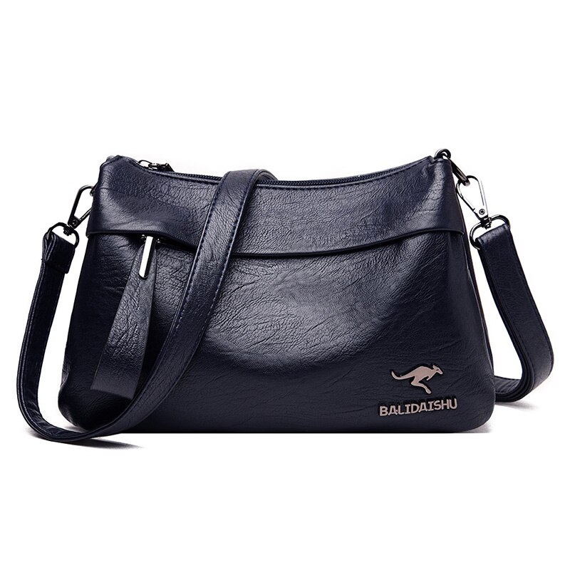 bandoleras de piel Casual bandolera Lisa bolsas para las mujeres de lujo bolsos de las mujeres bolsos de Sac principal: Blue