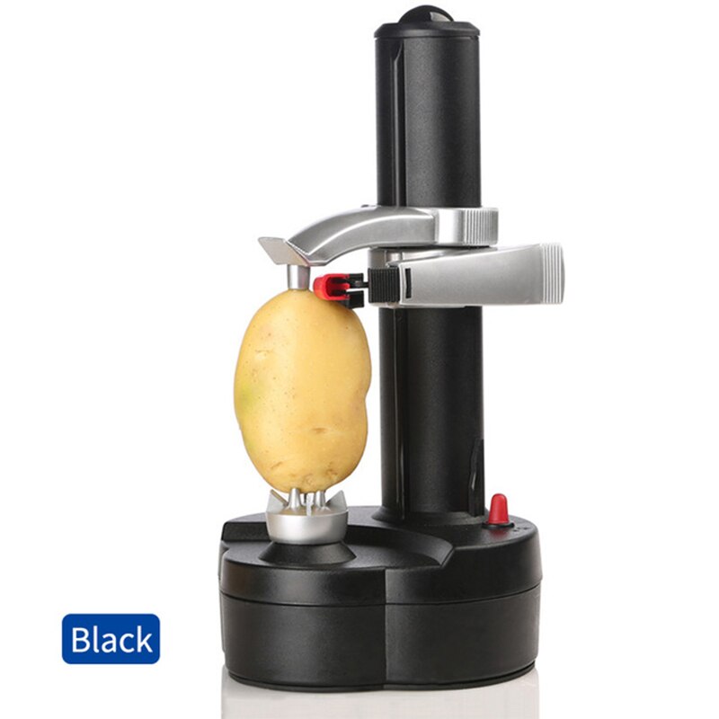 1PC Electric Spiral Apple Peeler Cutter Slicer Fruit Potato Peeling Automatic Battery Operated Machine Peeling Supplies: Black UK