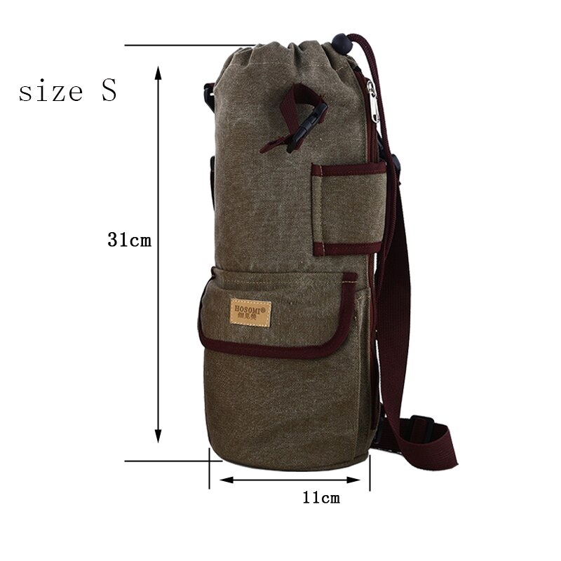 big waterproof canvas insulated water bottle cooler holder thermal picnic lunch drinks carrier cool bag with strap cup sleeve