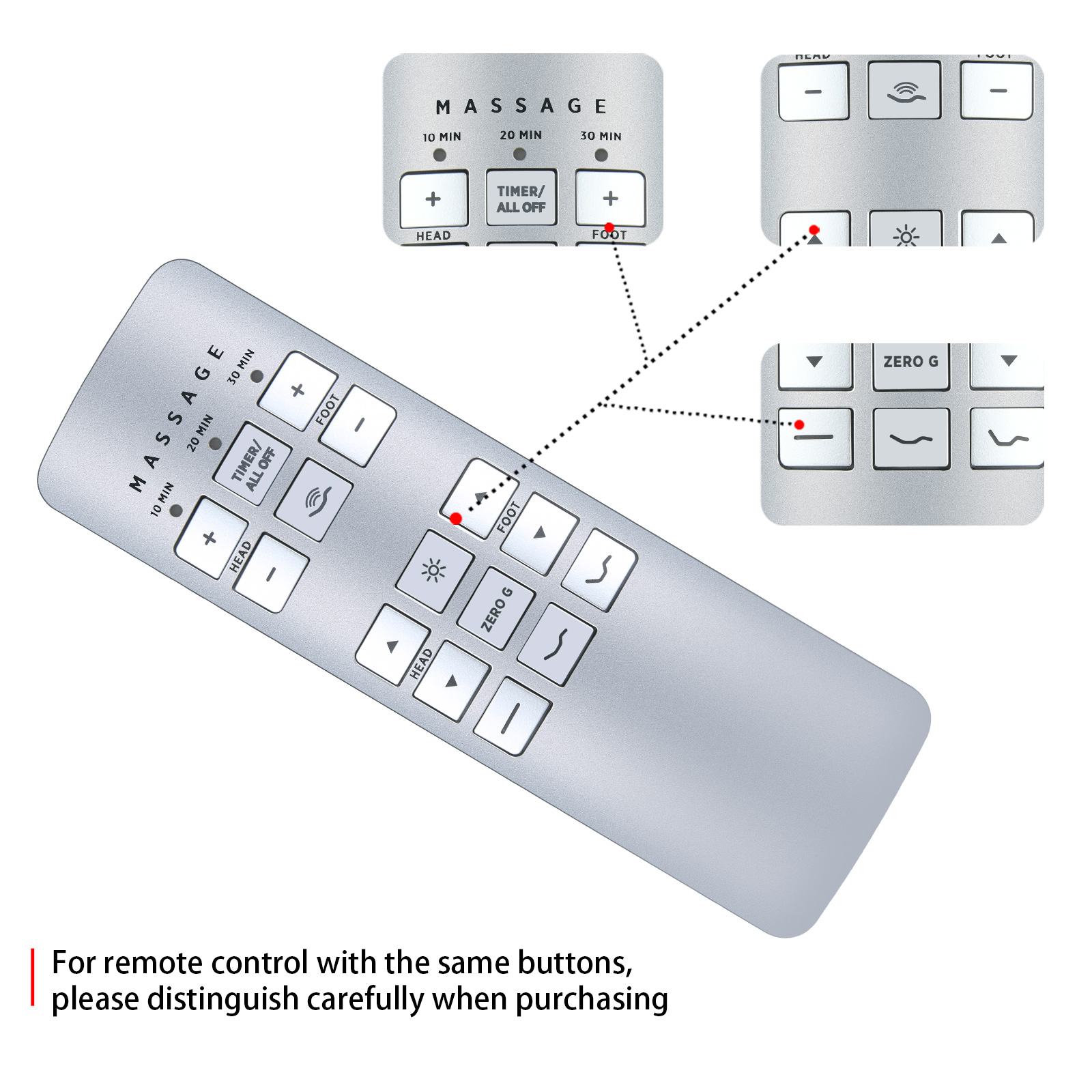 Remote control for OKIN RF258c 76398 79016 Serta Motion Perfect II III Ergomotion V400 V330 E6