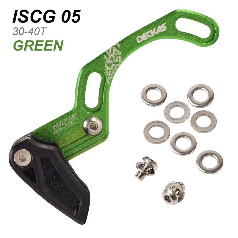 MTB Bike Chain Guide Ultra Light Bicycle Chain Stabilizer Mountain Road Single Speed Wide Narrow Gear Ring Chain Guide Anti: ISCG 05 Green