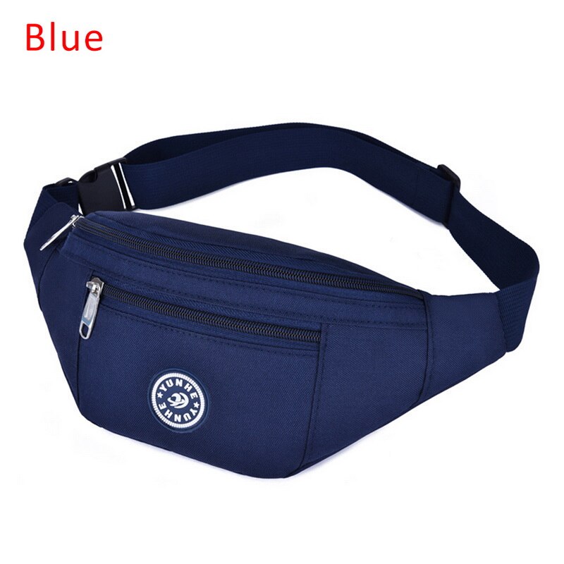 Mannen Vrouwen Nylon Taille Packs Sling Tassen Crossbody Outdoor Sport Schouder Borst Dagelijks Picknick Canvas Messenger Pack Bag Bolsa: blue3