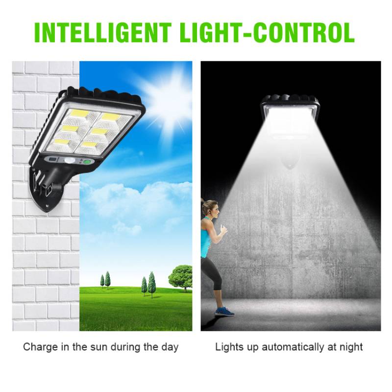 Outdoor Zonne-straat Licht Waterdicht Solar Lamp Cob/Led Menselijk Inductie Motion Sensor Beveiliging Verlichting Voor Tuin Straat Lamp