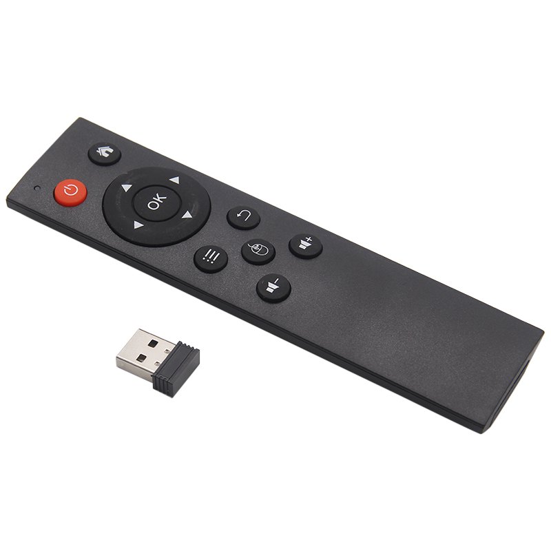 Universal 2.4G Wireless Air Mouse Remote Control for Android TV Box PC Remote Control Controller with USB Receiver no Gyroscope: black