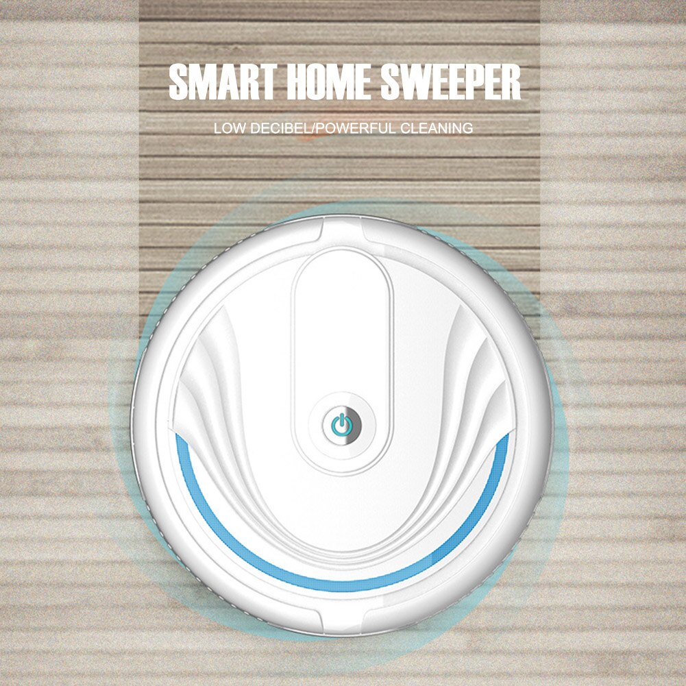 Mini Robot Home Cleaner Floor Sweeping Robot Battery Operated 4 Cleaning Modes Disposable Cleaning Sponge Pads Robot Cleaner