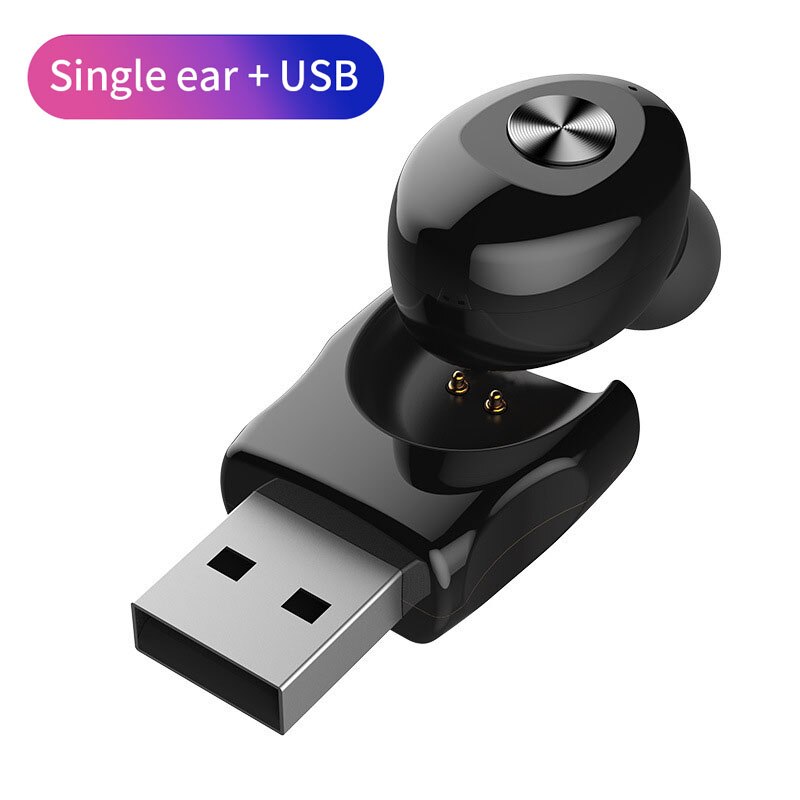D10/DT2 TWS Bluetooth Earphones Fingerprint Touch Wireless Earbuds HD Stereo Wireless Headphones Noise Cancelling Gaming Headset: Single Earphone