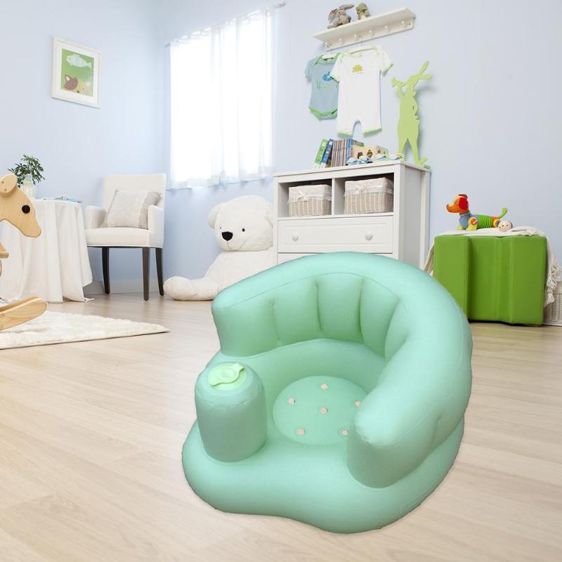 Baby Bad Douche Stoel Baby Leren Zitten PVC Opblaasbare Sofa Stoel Kruk Baby Ademend Meubels voor Wandelen en Reizen