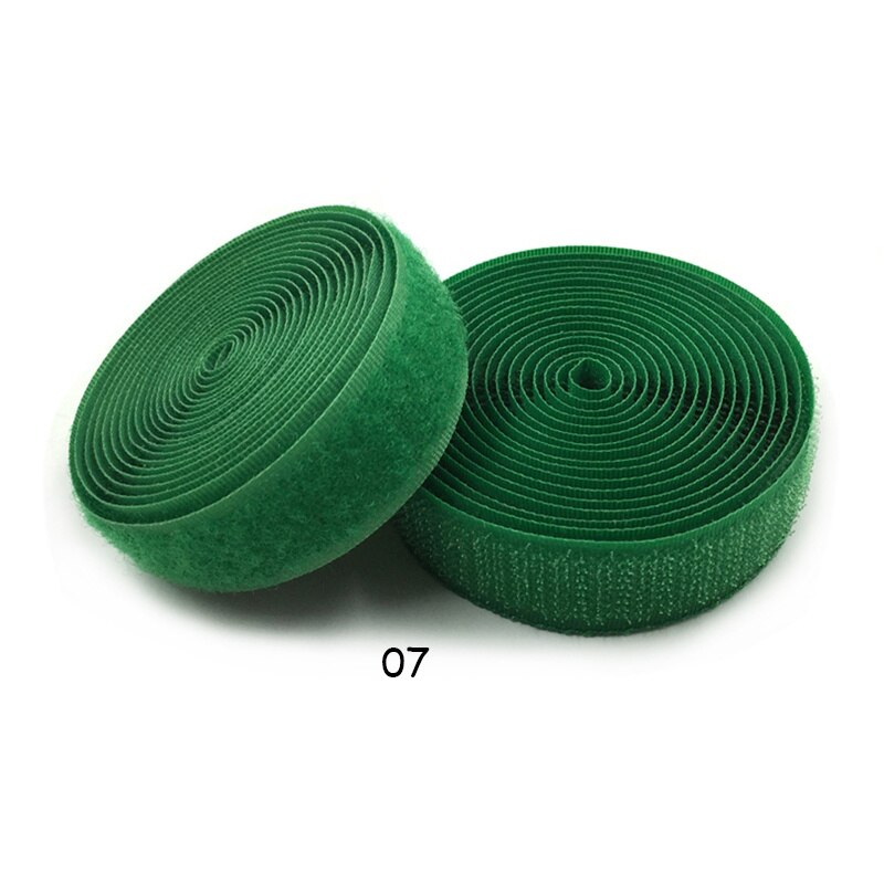 20mm 2 meter par farverige velcro-klæbende klistermærker med krog og løkke farvetape kabelbindere sytilbehør: 2 meter 07