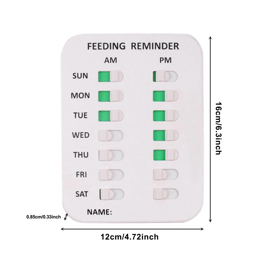Pet Dog Cat Feeding Reminder Pet Feeding Chart Elderly Sticker Daily Indication Chart 3 Times A Day Reminder For Puppy/Kids/Old