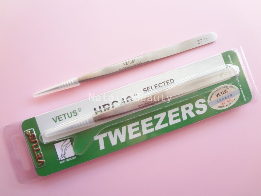 10 stks VETUS Tweezer ST-11 Rvs Elektronica Medische Pincet Make Schoonheid Tang Reparatie Multi Gereedschap: ST11