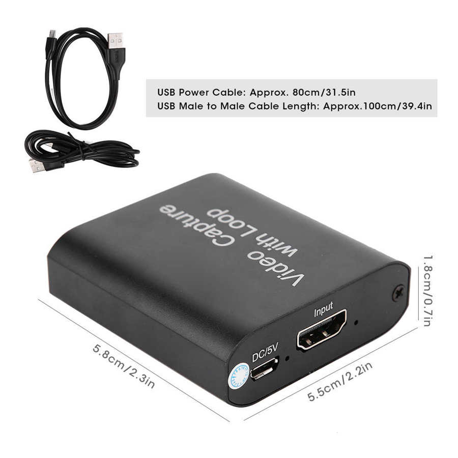 Video Capture HD Live USB to with Loop Out Capture Card