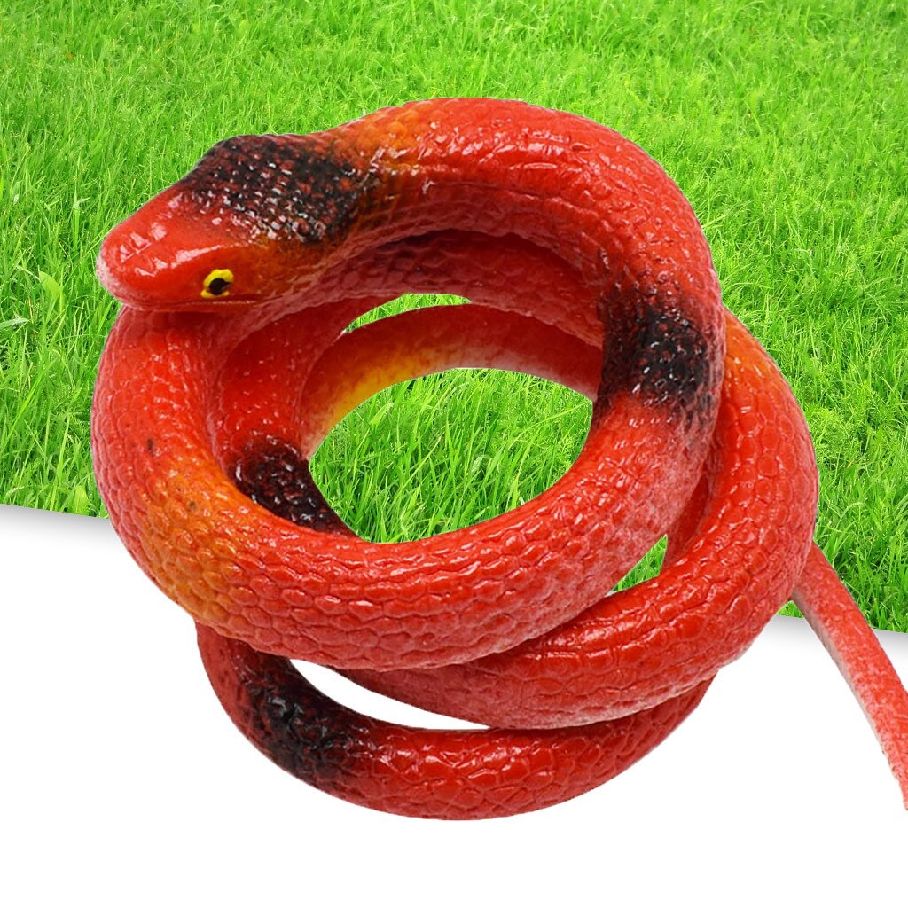 Kids Early Education Fun Learning Toys For Children Rubber Snake Toys Snakes Party Bag Fillers Halloween Prop Joke Soft W830: Multicolor