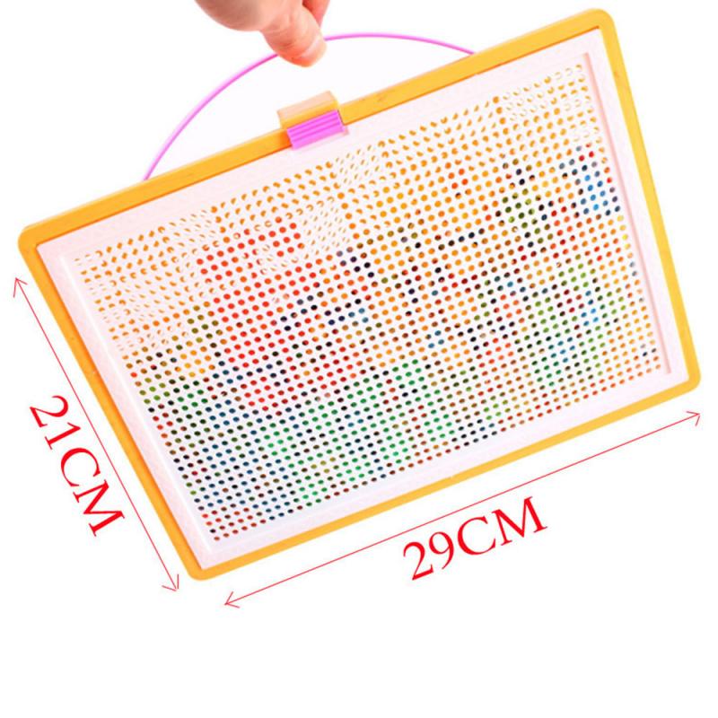 Kinderen Kinderen Puzzel Peg Board Met 296 Haringen Educatief Speelgoed Creatieve Gaven Puzzels Speelgoed Kleurrijke Knoppen Assembleren Paddestoelen