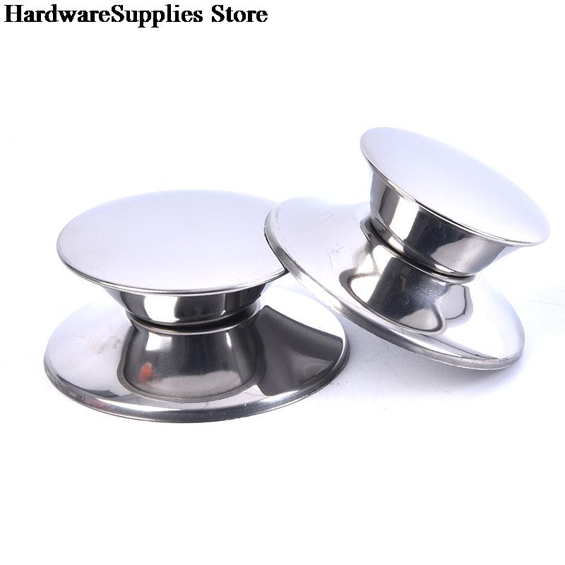 2Pcs Vervanging Pot Deksel Knoppen Rvs Pan Cover Handvat Wok Deksel Grip Kookgerei Accessoires