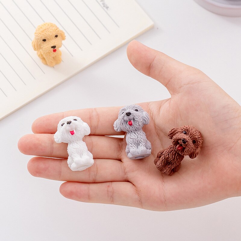 1 stk sød tegneserie hunde viskelæder kawaii papirvarer blyant gummi viskelæder studerende børn skole kontorartikler