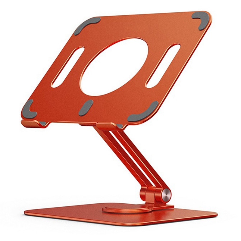 Laptop Stand Rotation Tablet Stand Folding Mini Desktop Stand Ergonomic Cooling Base for Live Online Classes: Orange