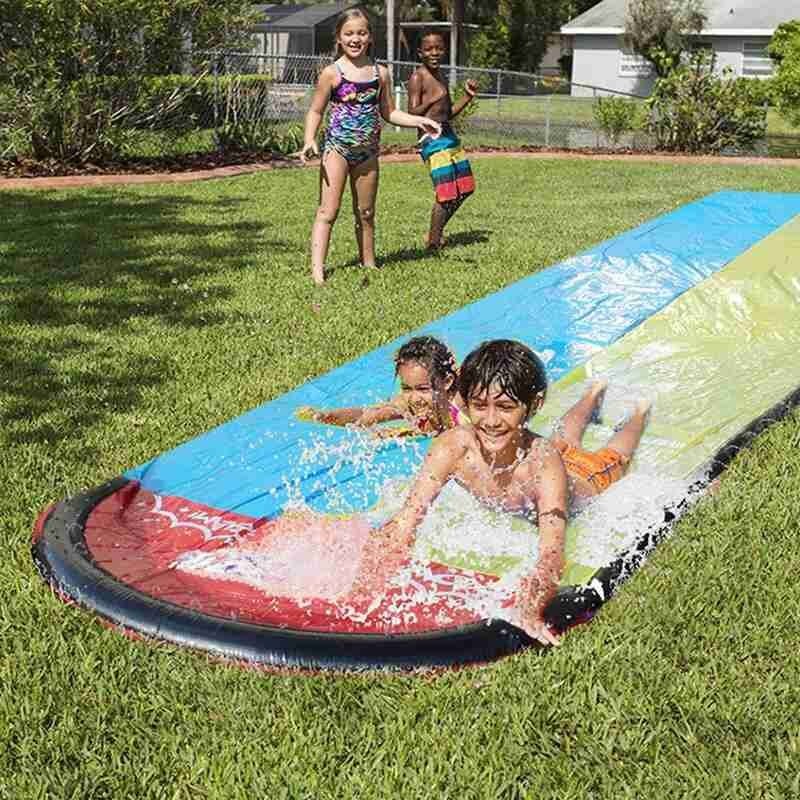 Tobogán de agua individual o doble para niños, tabla de surf inflable para verano, esquí acuático, juegos de césped al aire libre, juguetes deportivos