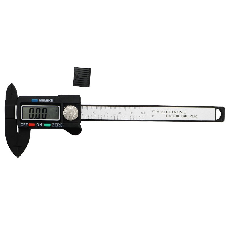 SHAHE-calibrador Vernier Digital de plástico, herramientas de medición de 0-100mm, micrómetro, calibrador Vernier de 100mm,