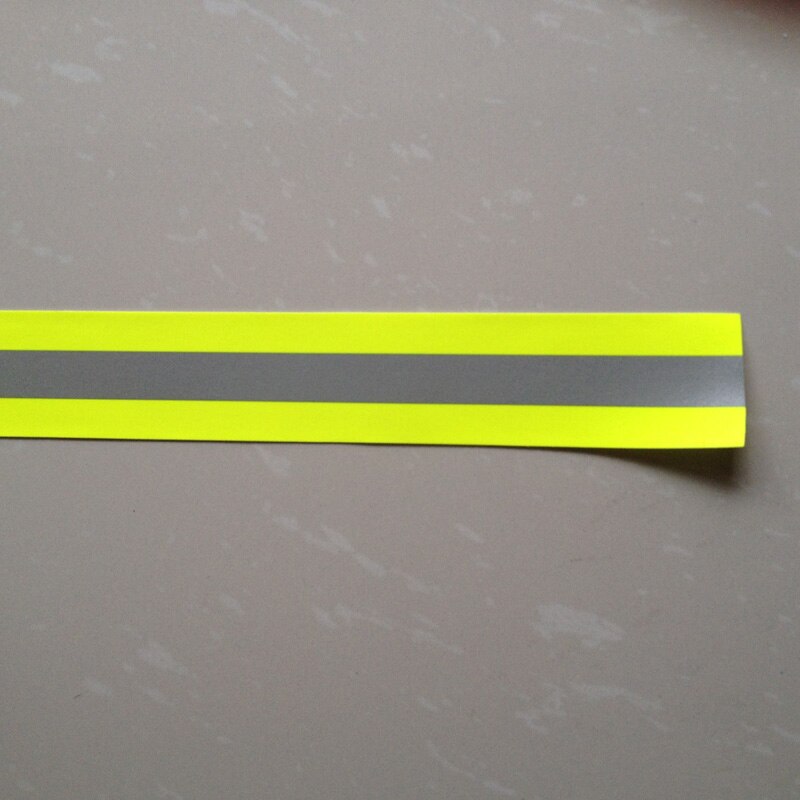 2 " x16.4 'fluorescerende gul flamme brandhæmmende reflekterende stof advarselsbånd kant fletning trim sy til tøj buksetaske