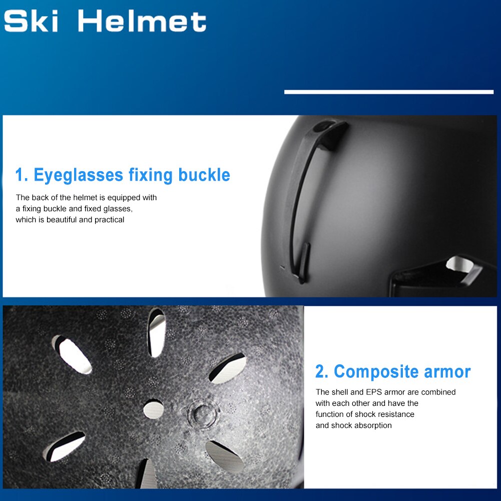 Unisexe intégralement moulé adulte ultra-léger hiver Snowboard Anti-Impact ski casque EPS sécurité Sports de plein air équitation réglable